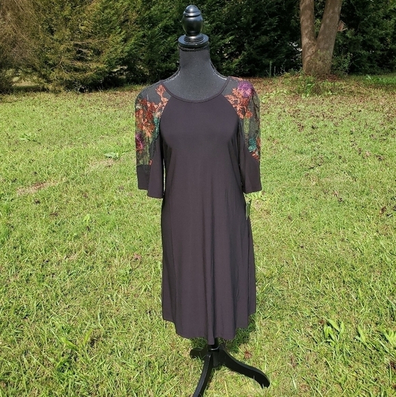 Back midi dress with sheer top NEW size 6 - Picture 2 of 9